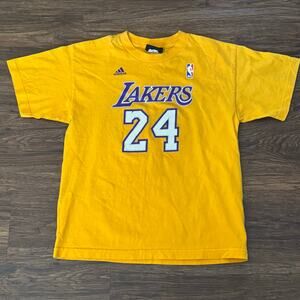 Adidas Los Angeles Lakers Kobe Bryant #24 Retro T-Shirt Yellow XL